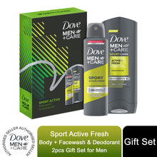 Load image into Gallery viewer, Dove Men Care Sport Active Fresh Bodywash &amp; Deodorant 2pcs Gift Set For Men