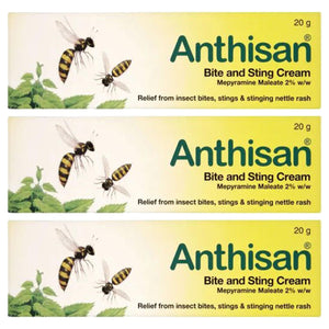3x of 20g Anthisan Bite&StingCream, Relief from Insect, Bug Bites & StingingRash