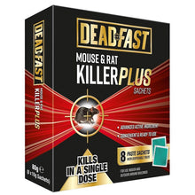 Load image into Gallery viewer, Deadfast Mouse and Rat Killer Plus Rodent Control Poison 8 Sachets