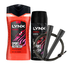 Load image into Gallery viewer, Lynx Recharge Duo &amp; Skipping Rope Gift Set for Him Includes Deo &amp; Bodywash