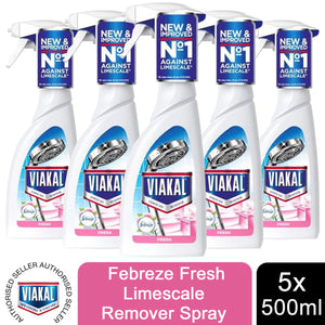 Viakal Febreze Fresh Limescale Remover Spray for long Lasting Shine, 500ml