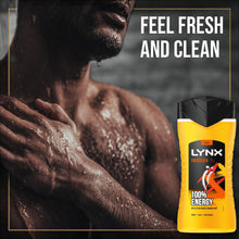 Load image into Gallery viewer, 3pk of 250ml Lynx 12hrs Refreshing Fragrance Shower Gel with 100% Moisturisers