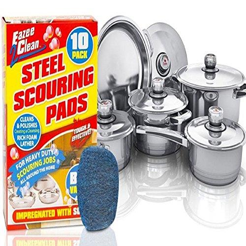 10 Pcs Of Soap Impregnated Wire Scouring Pads, Abrasive Pots & Pans Cleaner