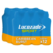 Load image into Gallery viewer, 12 Pack of Lucozade Sport Caribbean Burst Sports Drink, 500ml