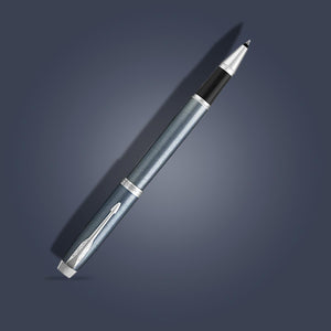 Parker IM BallPoint Pen Light Blue Grey Fine Point Black Ink Gift Box