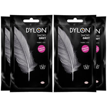 Load image into Gallery viewer, DYLON Hand Fabric Dye Sachet, Smoke Grey, 4 Packs of 50g