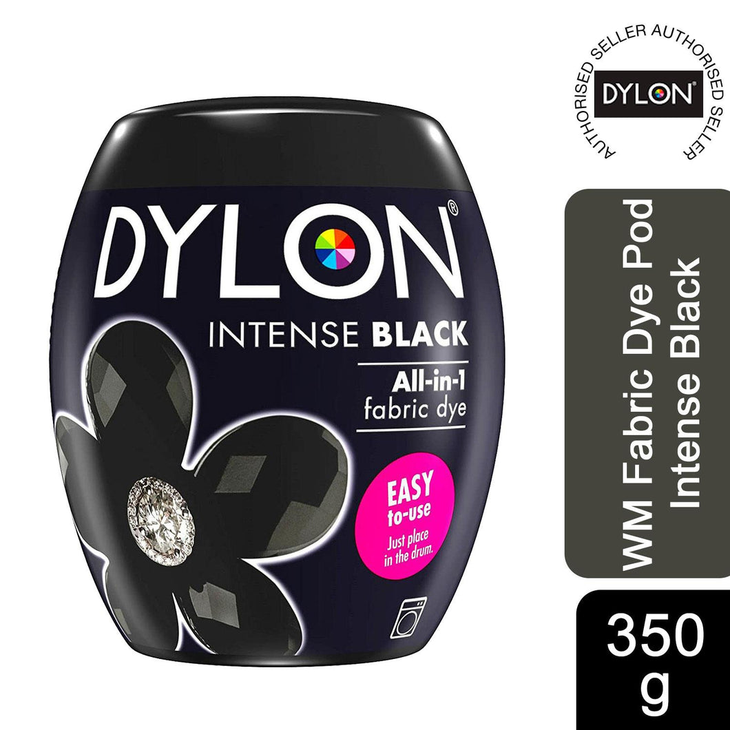 DYLON Washing Machine Fabric Dye Pod, Intense Black, 1pk of 350g