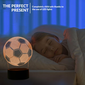 Colour Changing Acrylic 3D Illusion Football LED Night Light