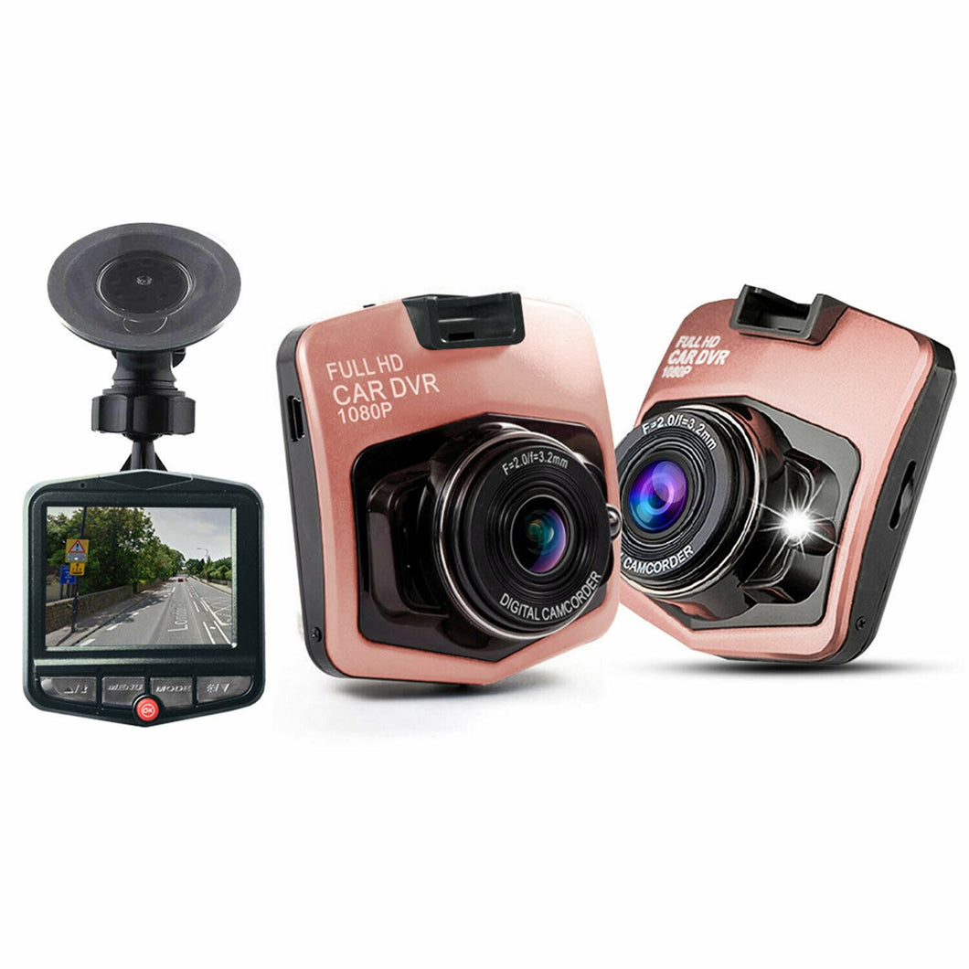 Aquarius Full HD 1080p Car DVR Compact Size Camera with Night Vision, Rose Gold