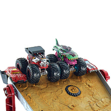 Load image into Gallery viewer, The Hot Wheels Downhill Race &amp; Go Race Track with a Monster Truck &amp; a Car Toy