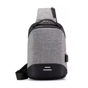 Aquarius Small AntiTheft Backpack and School Bag with USB Charging Port - Grey