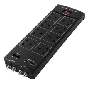 Monster EXP 800AVU UK 8-Outlet Charge AV Protection Surge Protector with USB