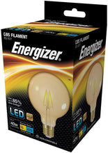 Load image into Gallery viewer, Energizer Filament Gold LED G95 E27  Energy Saving BLISTER Bulbs