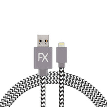 Load image into Gallery viewer, Aquarius 1m Phone Lightning Nylon USB Wire Braided Cable, Zebra