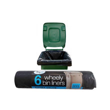 Load image into Gallery viewer, TidyZ Strong Heavy Duty Wheelie Bin Liners 300 Litre, Roll of 6