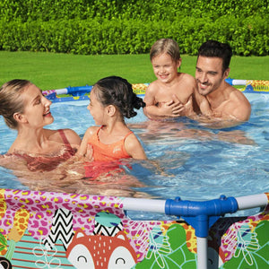 Bestway Steel Pro Rectangular Blue or Round Colourful Design Fun Family Pool