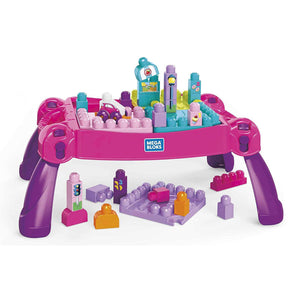 Mega Bloks Build 'n Learn Table (Pink)