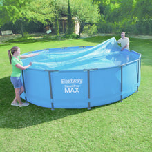 Load image into Gallery viewer, Flowclear Solar Pool Cover for Power Steel &amp; Steel Pro Pools- 16-18 Feet, Blue
