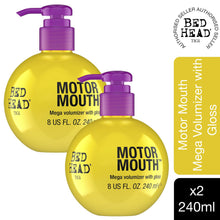 Load image into Gallery viewer, Bed Head by Tigi Motor Mouth Hair Volume Shine Cream for Fine Hair 240ml,2pk