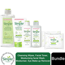 Load image into Gallery viewer, Simple Core Bundle of EMUR,Soothing toner,Micellar wipes,Moisturiser,Facial Wash