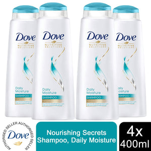 4pk of 400ml Dove Nutritive Solutions Daily Moisture Shampoo for Everyday Use