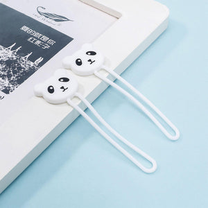 Aquarius Cartoon Cord Cable Organiser, Panda, White