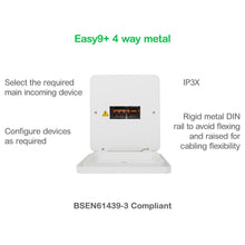 Load image into Gallery viewer, Schneider Electric Easy9+ EZ9E4MCU Consumer Unit 4 Way Surface Mount Metal