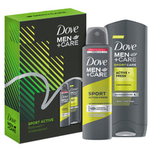 Load image into Gallery viewer, Dove Men Care Sport Active Fresh Bodywash &amp; Deodorant 2pcs Gift Set For Men