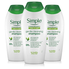 Load image into Gallery viewer, Simple Kind to Hair Gentle Care Shampoo, 3 Packs of 400ml