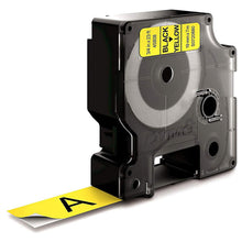 Load image into Gallery viewer, DYMO Labels Self Adhesive D1 19mm x 7mm Black Print on Yellow Tape Authentic