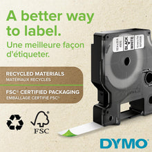 Load image into Gallery viewer, DYMO Labels Self Adhesive D1 9mm x 7mm Black Print on Red Tape Authentic