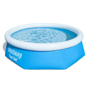 Bestway Fast Set Swimming Pool Above Ground Blue Inflatable 8ft x 26'', 2100L