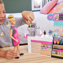 Load image into Gallery viewer, Barbie® Coffee Shop Playset with Doll and Play Pieces