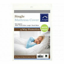 Load image into Gallery viewer, Knight 4 Way Waterproof Protection Soft Touch Mattress Cover For Better Health, Single
