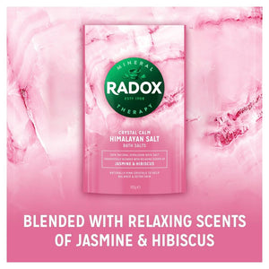 4x 900g Radox Mineral Therapy Crystal Calm Himalayan Bath Salt with Pink Crystal