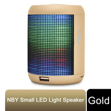 Load image into Gallery viewer, NBY Small Sound Activate LED Light Bluetooth Speaker And Dancing Fountain, Gold