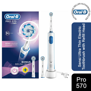 Oral B Pro 570 Electric Toothbrushes with Refill Heads