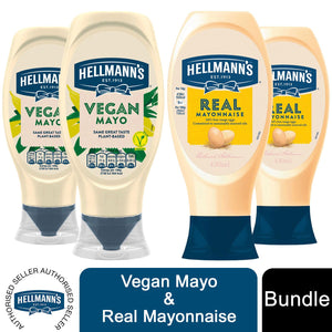 Hellmann's Plant-Based Vegan Mayonnaise & Real Mayonnaise with Eggs, 430ml