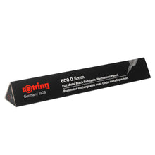 Load image into Gallery viewer, Rotring 600 Mechanical Pencil Black Barrel  0.5mm For School