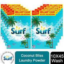 Load image into Gallery viewer, 10x of 45W Surf Concentrated Coconut Bliss Laundry Powder 2.25kg,Total 450Washes
