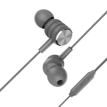 Load image into Gallery viewer, Vybe Bass Enhancement One-Touch Remote 3.5mm AUX-in Stereo Earphones, Space Grey