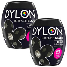 Load image into Gallery viewer, DYLON Washing Machine Fabric Dye Pod, Intense Black, 2 Packs of 350g