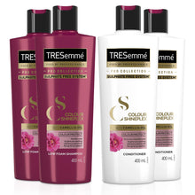 Load image into Gallery viewer, 2 of Each 400ml Tresemme Pro Collection Colour Shineplex Sulphate Free Shmp&amp;Cond