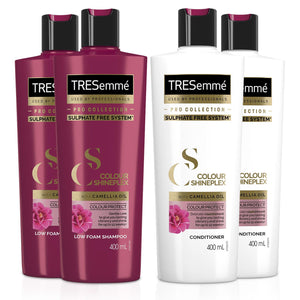 2 of Each 400ml Tresemme Pro Collection Colour Shineplex Sulphate Free Shmp&Cond