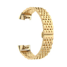 Load image into Gallery viewer, Aquarius Metal Stainless Steel Replacement Strap Band for Fitbit Charge 3, Gold