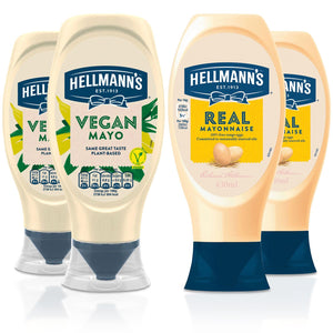 Hellmann's Plant-Based Vegan Mayonnaise & Real Mayonnaise with Eggs, 430ml
