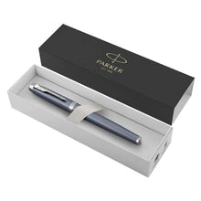 Load image into Gallery viewer, Parker IM BallPoint Pen Light Blue Grey Fine Point Black Ink Gift Box