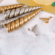 Load image into Gallery viewer, Haven Large Unicorn Cake Decoration  With 1 horn, 2 ears and 2 eyelashes., Silver