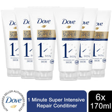 Load image into Gallery viewer, Dove Intensive Repair 1 Min Super Conditioner For Damaged Hair 170ml, 3pk or 6pk