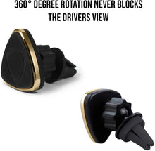 Load image into Gallery viewer, Triangle Magnetic Car Holders Compatible with all smartphone models Gold